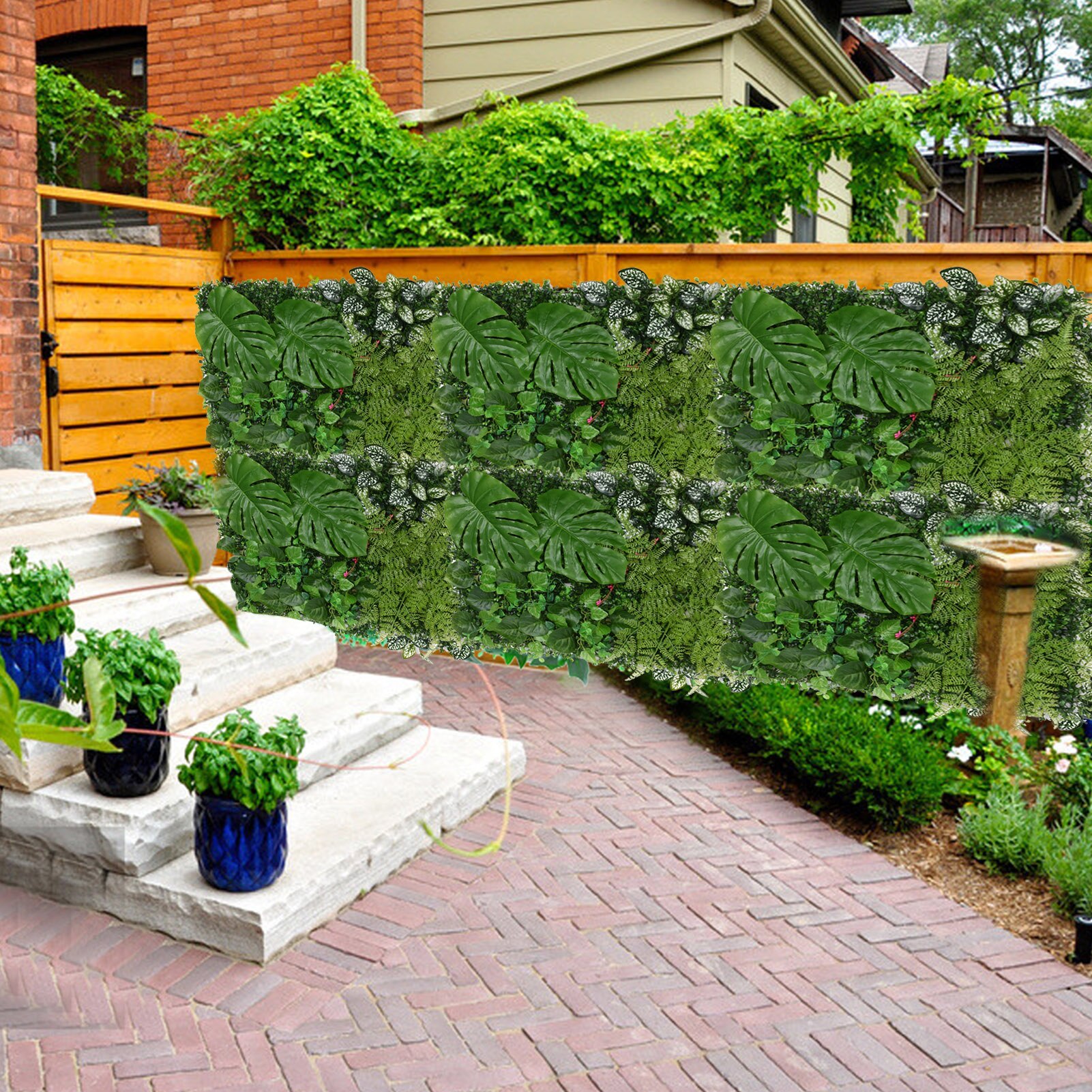 Tropikalny roślina płot tło ściana sztuczna winorośl liść żywopłot ekran zewnętrzny podwórko wystrój ogrodu prywatność dekoracja na ogrodzenie płot