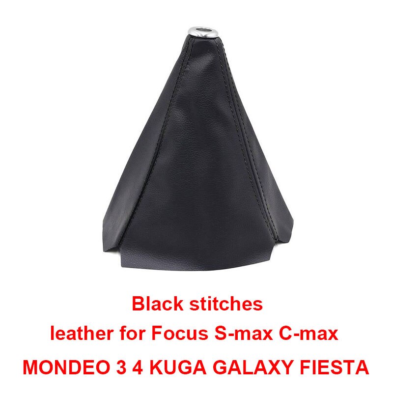 Car Gear Manuel Stick Shift Knob For FORD FOCUS MK2 FL MK3 MK4 MK7 TRANSIT GALAXY FIESTA: black leather