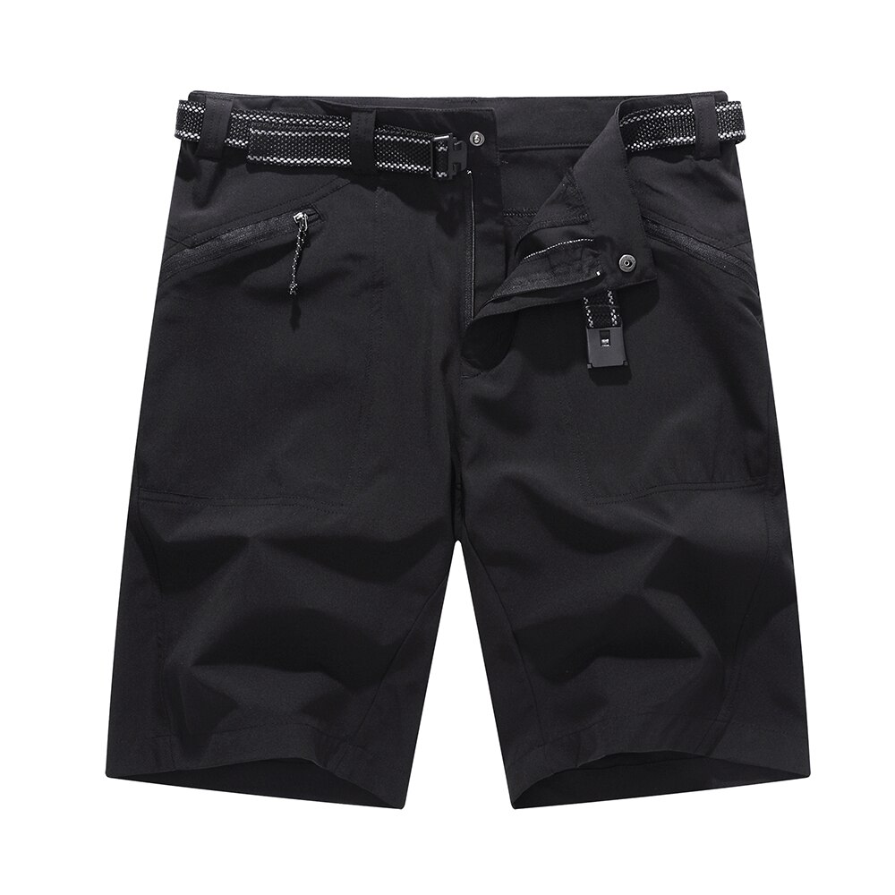 Shorts men's summer men's casual shorts 5-point floor stand shorts men's foreign trade large size quick drying beach: black / XL