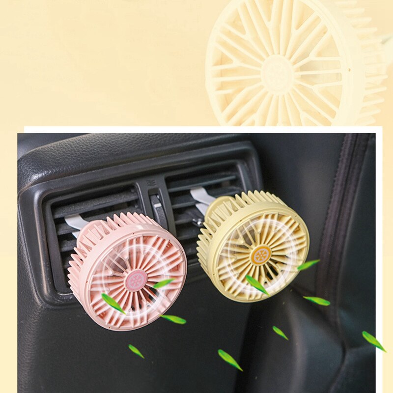 Car Multi-Function Ambient Light Fan Air Conditioning Wind Regulation Car USB Air Outlet Center Console Decoration