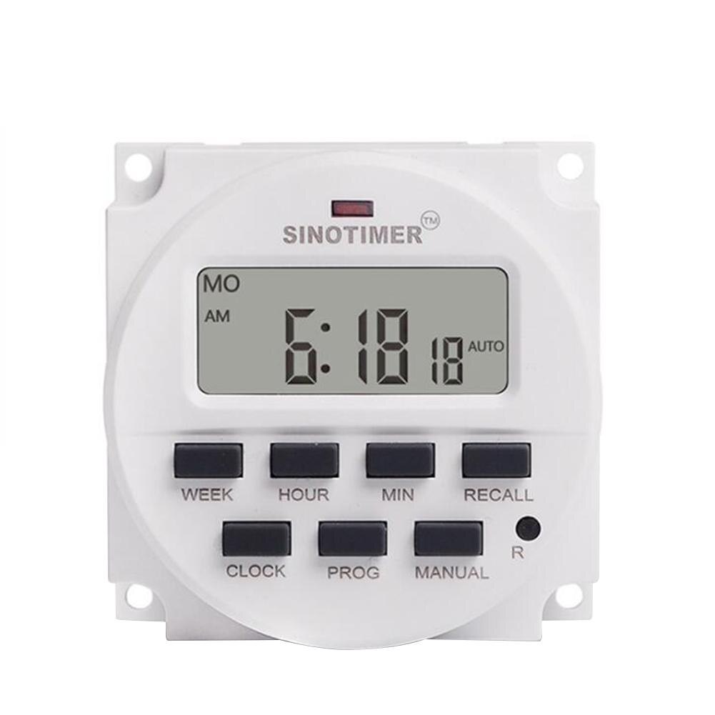 12V/24V/110V/220V AC/DC Digital Intelligent Power Timer Switch Programmable Relay Control Timer