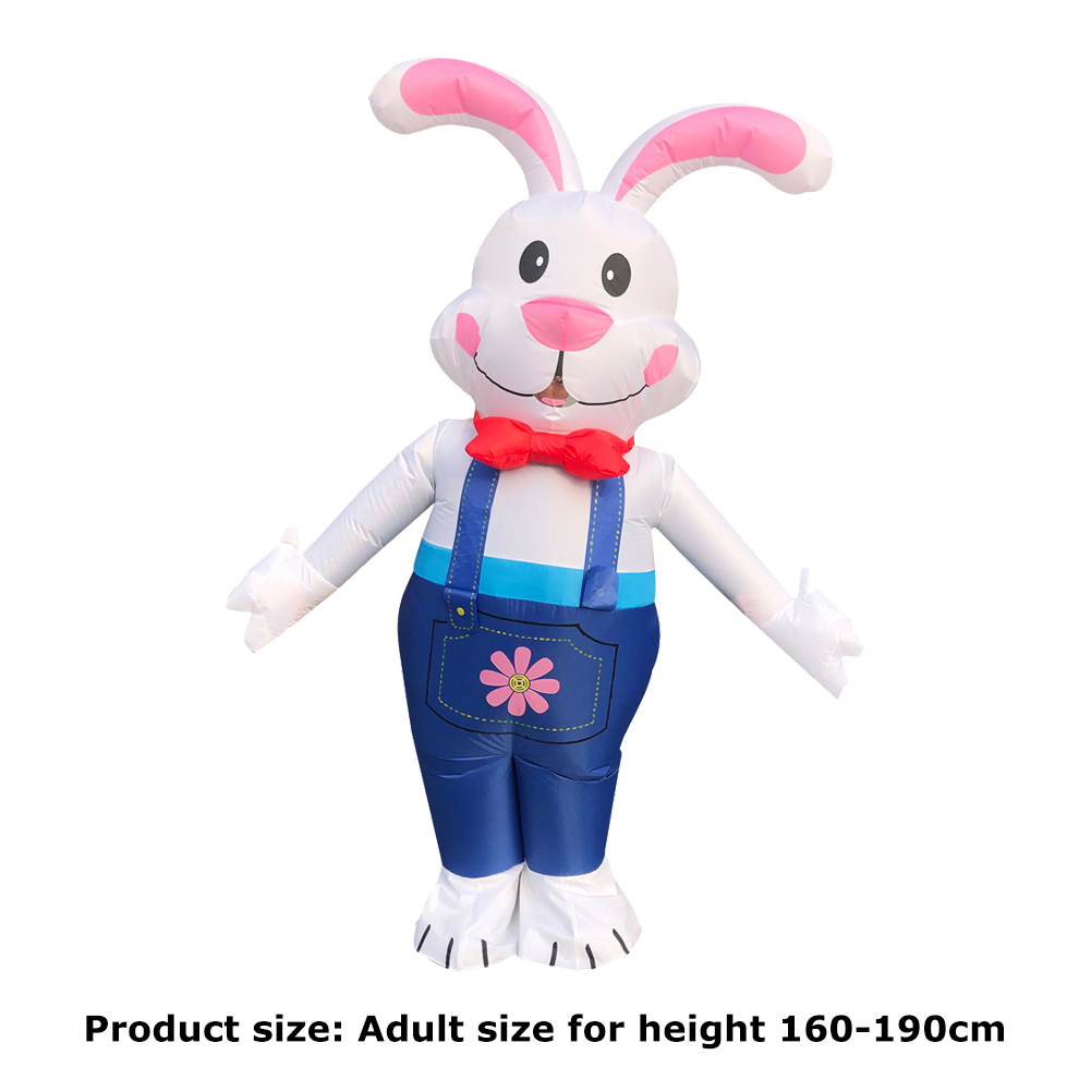 Inflatable Easter Swing Rabbit Toys with Build-in LED Luminous Bunny Decor 2022 for Home Outdoor Party Prop US/UK/AU/US Plug