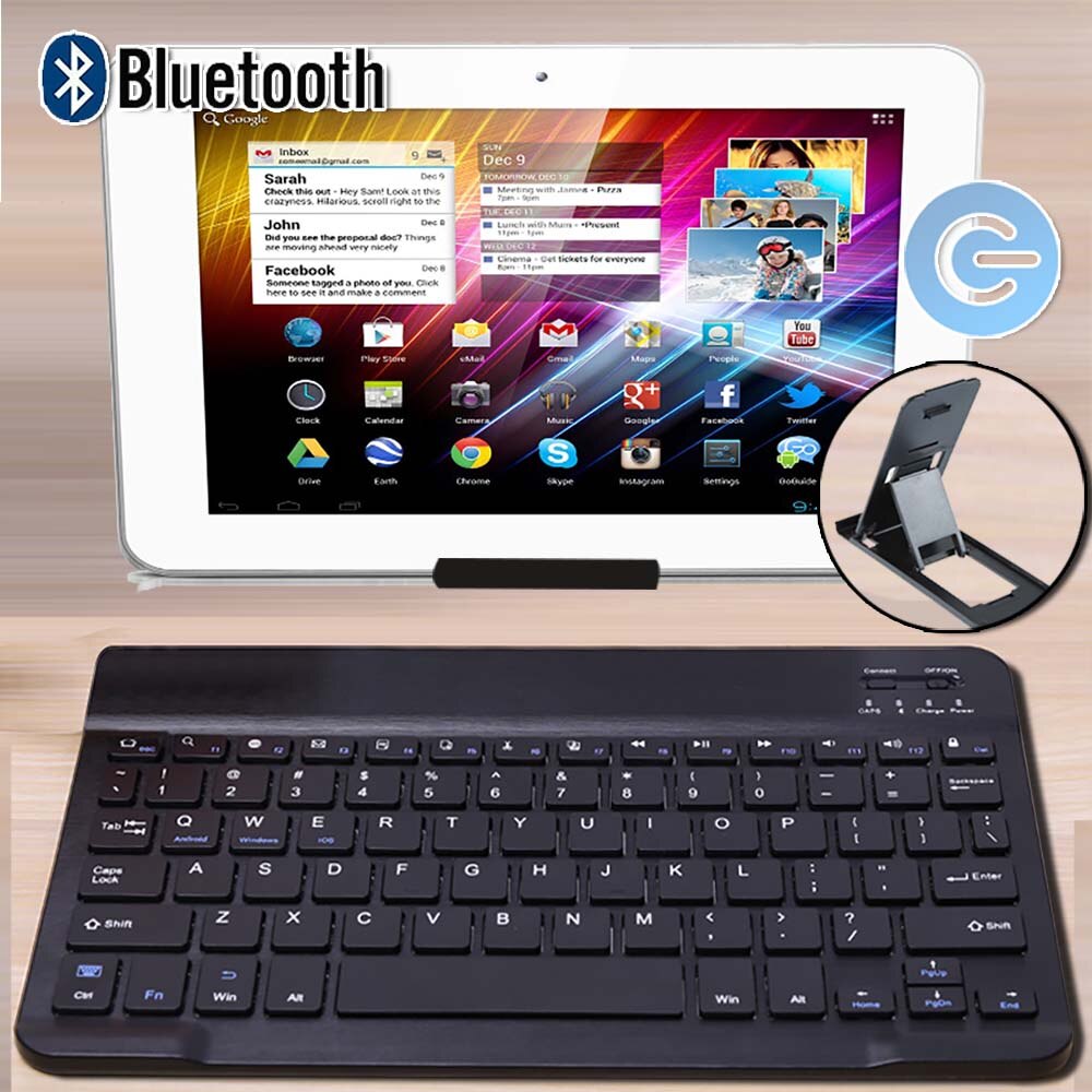 schlank Tragbare Drahtlose Bluetooth Englisch Tastatur für GoTab GW10 10 &quot;/GoTab X GBT10 10&quot;/GoTab X GT9X 9 &quot;Tablette Tastatur + Halterung