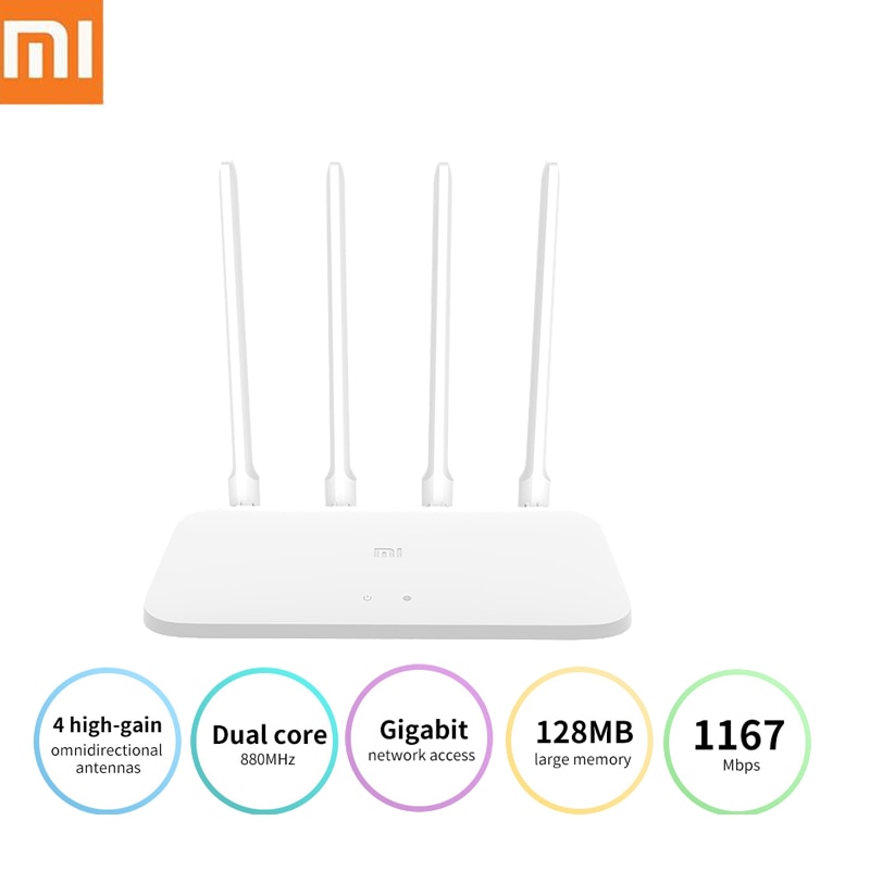 100% Original mi Xiao mi WiFi kabellos Router 4A Gigabit Auflage mit 128MB DDR3 2,4 GHz 5GHz Dual Band 1167Mbps Netzwerk Verlängerung