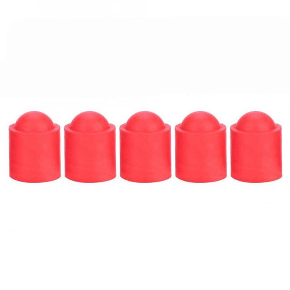 5Pcs Cue Tip Cover Cue Tip Cap Rubber Biljart Pool Cue Tips Biljart Signalen Stok Bescherming Cap Snooker Biljart accessoire: Red