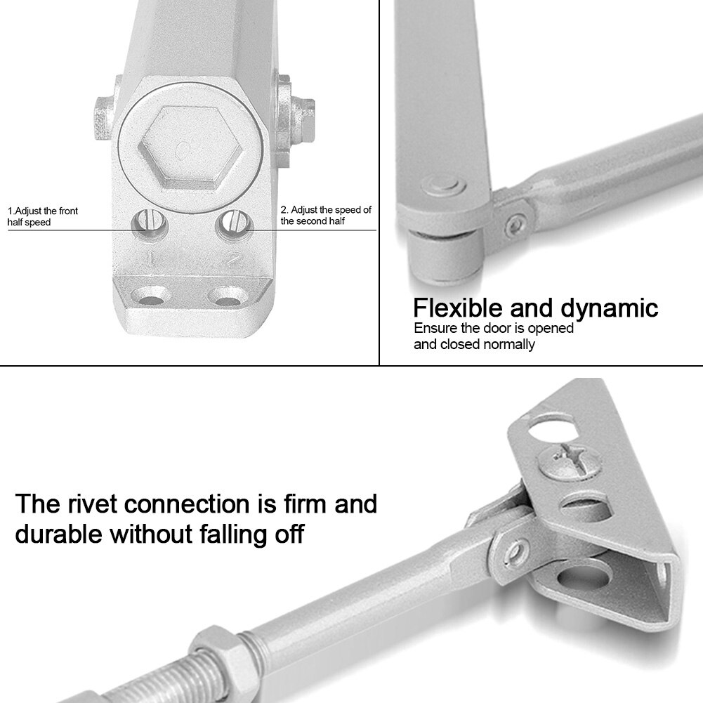 Office Automatic Door Closer Residential High Performance Home Commercial Adjustable Speed Hydraulically Operated Slow Closing