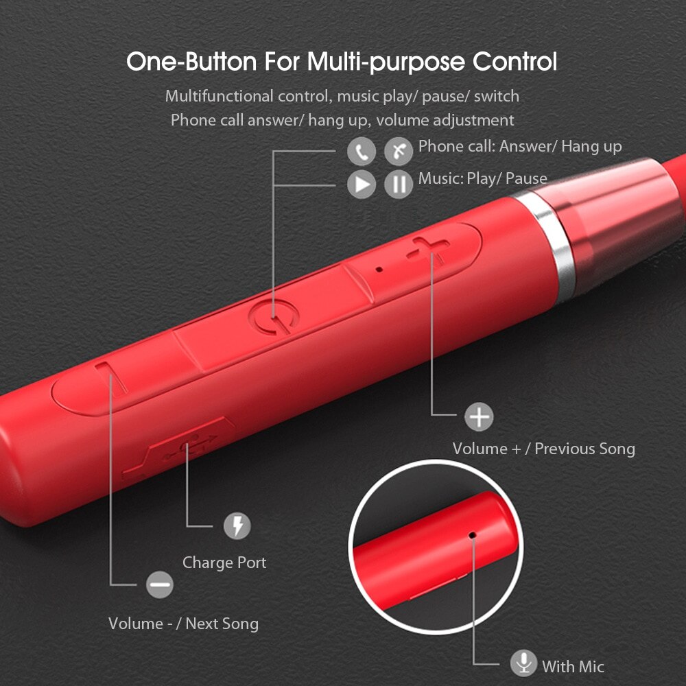 Lenovo on05 słuchawki Bluetooth 5.0 bezprzewodowy zestaw słuchawkowy magnetyczne słuchawki z pałąkiem na kark IPX5 wodoodporne sportowe słuchawki douszne