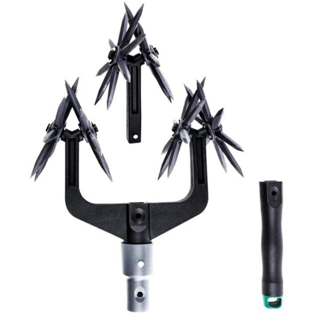 Cultivateur rotatif 2 en 1, arracheur de pelouse en plastique, aérateurs manuels, outil de rotation du sol, repiquage de terres agricoles: Default Title