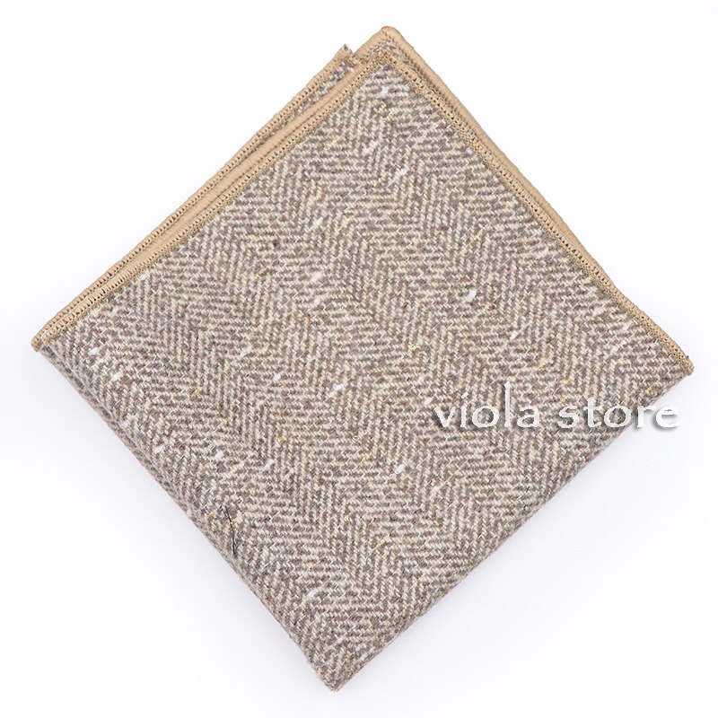 Klassisk plaid stribet blød 50% uld kashmir lomme firkantet 24cm herre jakkesæt hanky festlommetørklæde smoking slips matchende vinter: 11