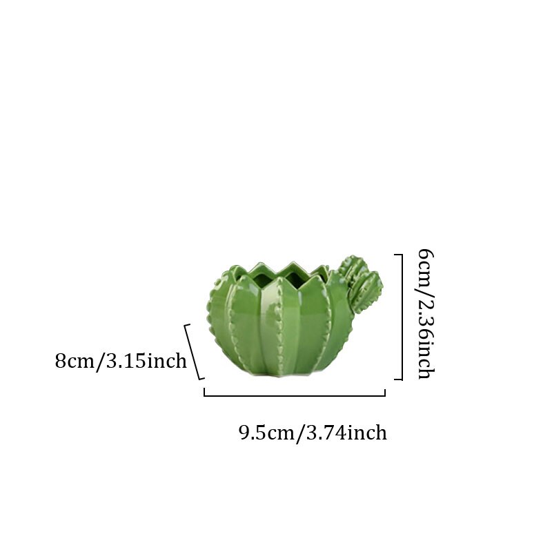 Vaso de flores de cerâmica de cacto, pote de flores de cerâmica para decoração de plantas criativas, acessórios de decoração groot, para plantas: S