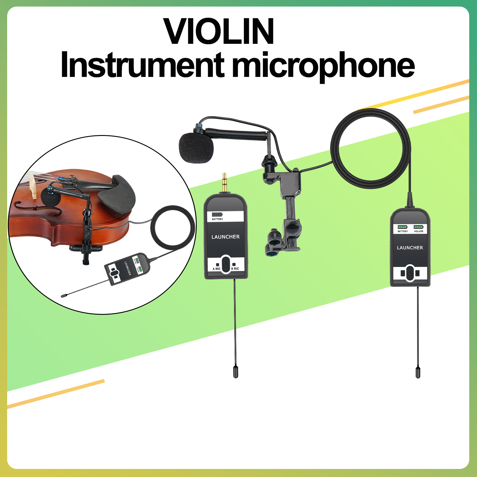 Violin microphone high-fidelity condenser microphone stage performance