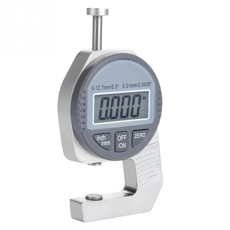 Digital LCD Dicke Meter Messgerät Anzeige Mindestkörperfettprozent Dicke Messgerät 0-12,7mm/0,5 0,01mm/0,0005 Flache messen Kopf