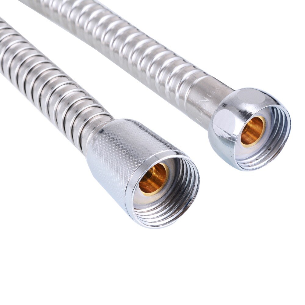 2m Rvs Flexibele Chrome Douche Slang Badkamer Heater Water Hoofd Pijp Voor Bad Accessoires