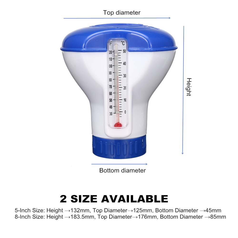 Chlore flottant brome onglets désinfection applicateur automatique distributeur piscine nettoyage approvisionnement thermomètre accessoires