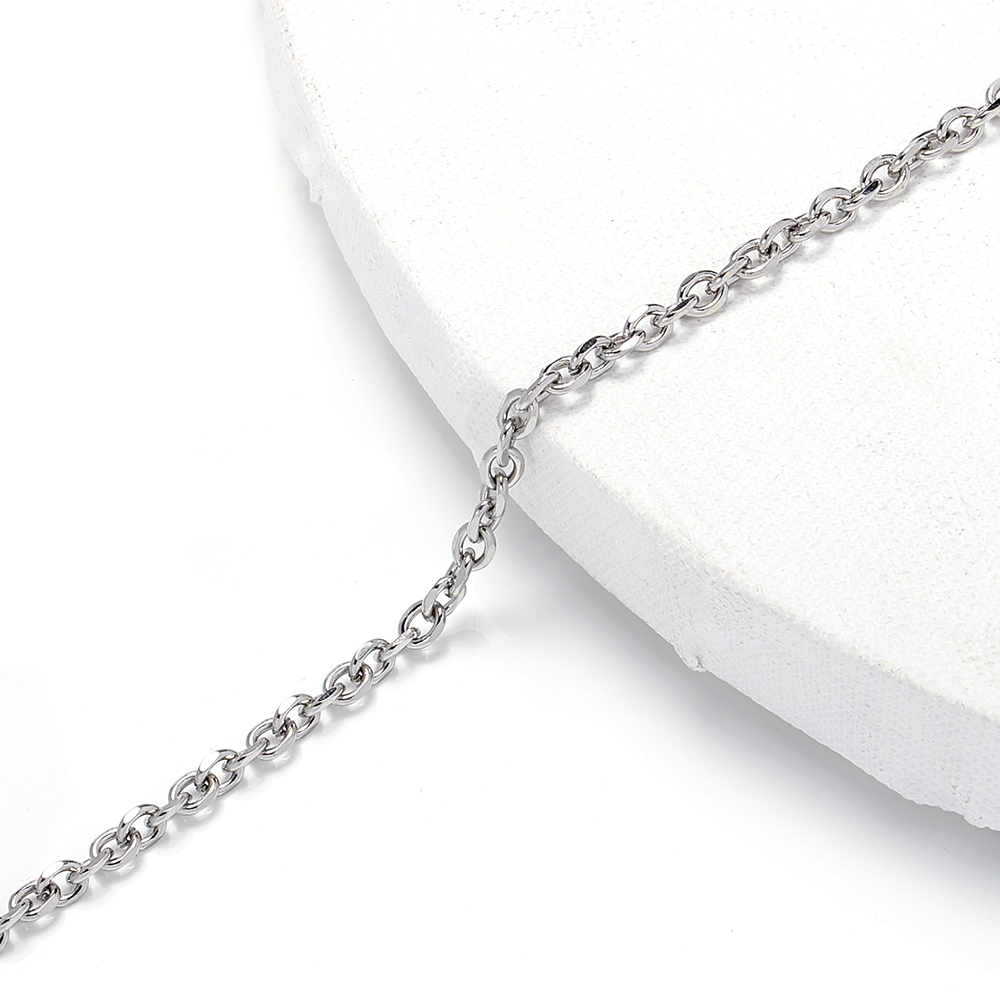 1 metr wysokiej jakości 4mm łańcuszki ze stali nierdzewnej dla DIY tworzenia biżuterii naszyjnik w kształcie litery O bransoletka kabel Link Chain Handmade