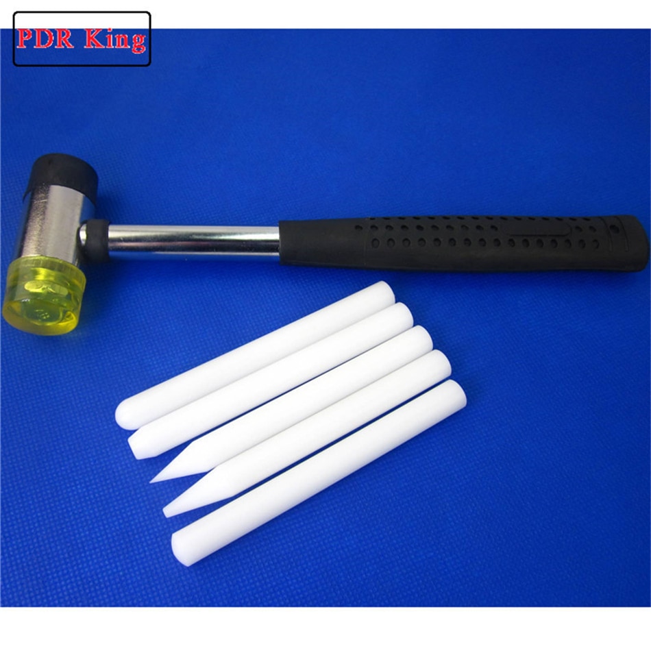 PDR KING Tap Down Tool KIT of 5 PDR KING Tools for Paintless Dent Repair Knock down Tools rubber hammer