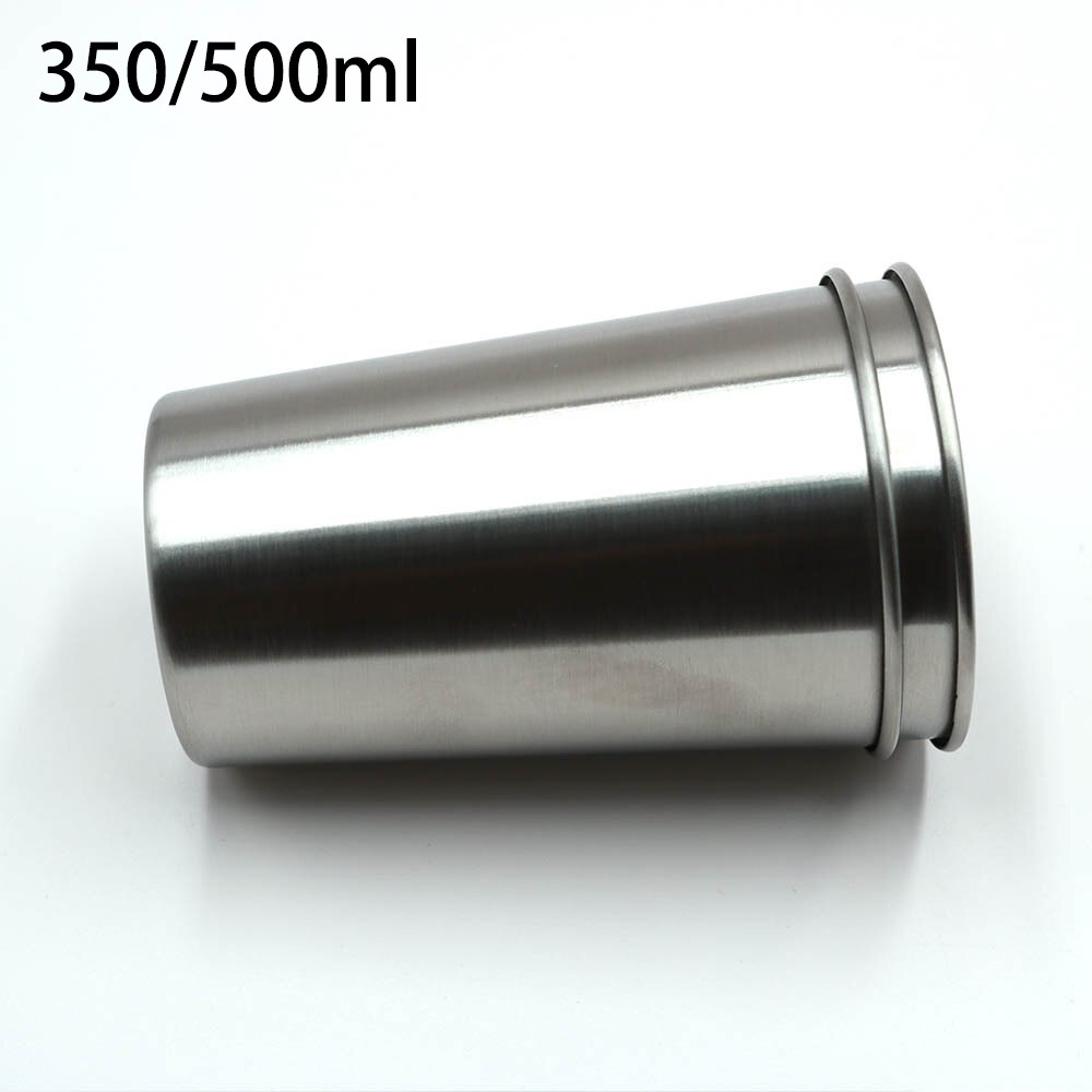 350ml/500ml Stainless Steel Cup Tumbler Pint Glasses Metal Drinking Mug Home Stainless Steel Cup