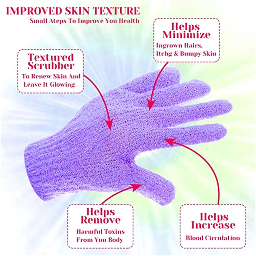 1pc fem fingre badehandske brusehåndklæde scrub badehandske fem fingre badehandske hammam scrub mitt magisk handske spa eksfolierende