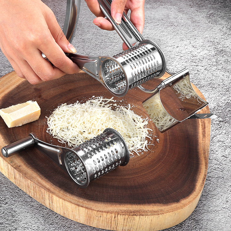 The Second Generation of Cheese Grinder Multi-function Stainless Steel Cheese Grinder Hand-cranked Rotary Cheese Grater