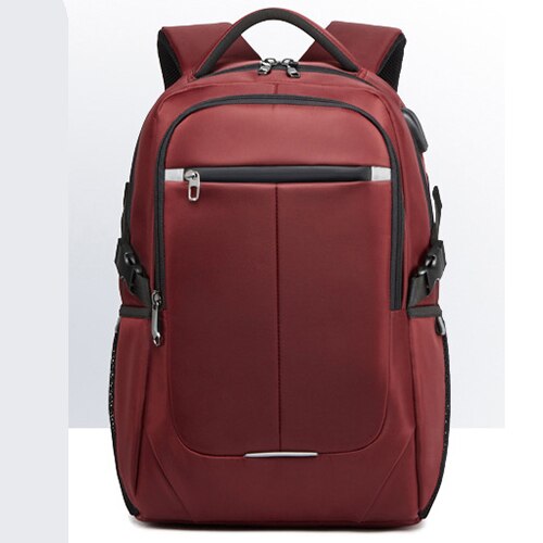 Vormor Mode Mannen Rugzak Multifunctionele Waterdichte 15.6 Inch Laptop Tas Man Usb Opladen School Reistas: Rood