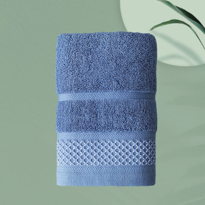 Geometric Face Towel Cotton Thick Soft Towels Hair Hand Home Hotel Spa Towel Adults Kids toalla de cara serviette: Blue