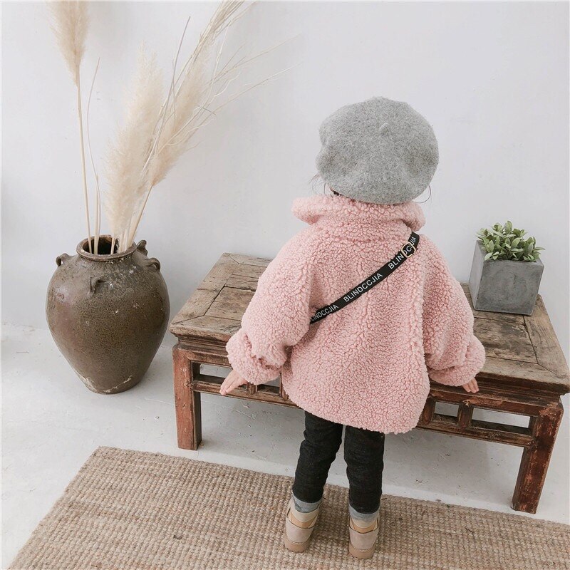 Little Girls clothes winter coats thickening warm outerwears berber Fleece female children jackets loose outerwears