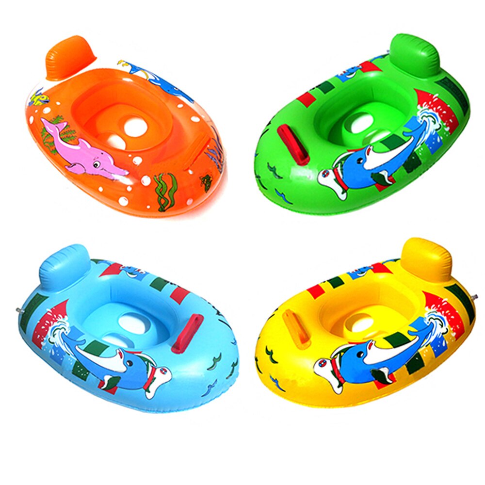 Draagbare Cartoon Boot-Vormige Veiligheid Zwemmen Ring Kindje Opblaasbare Ring Drijvende Bed Accessoires Kinderen Opblaasbare Matras