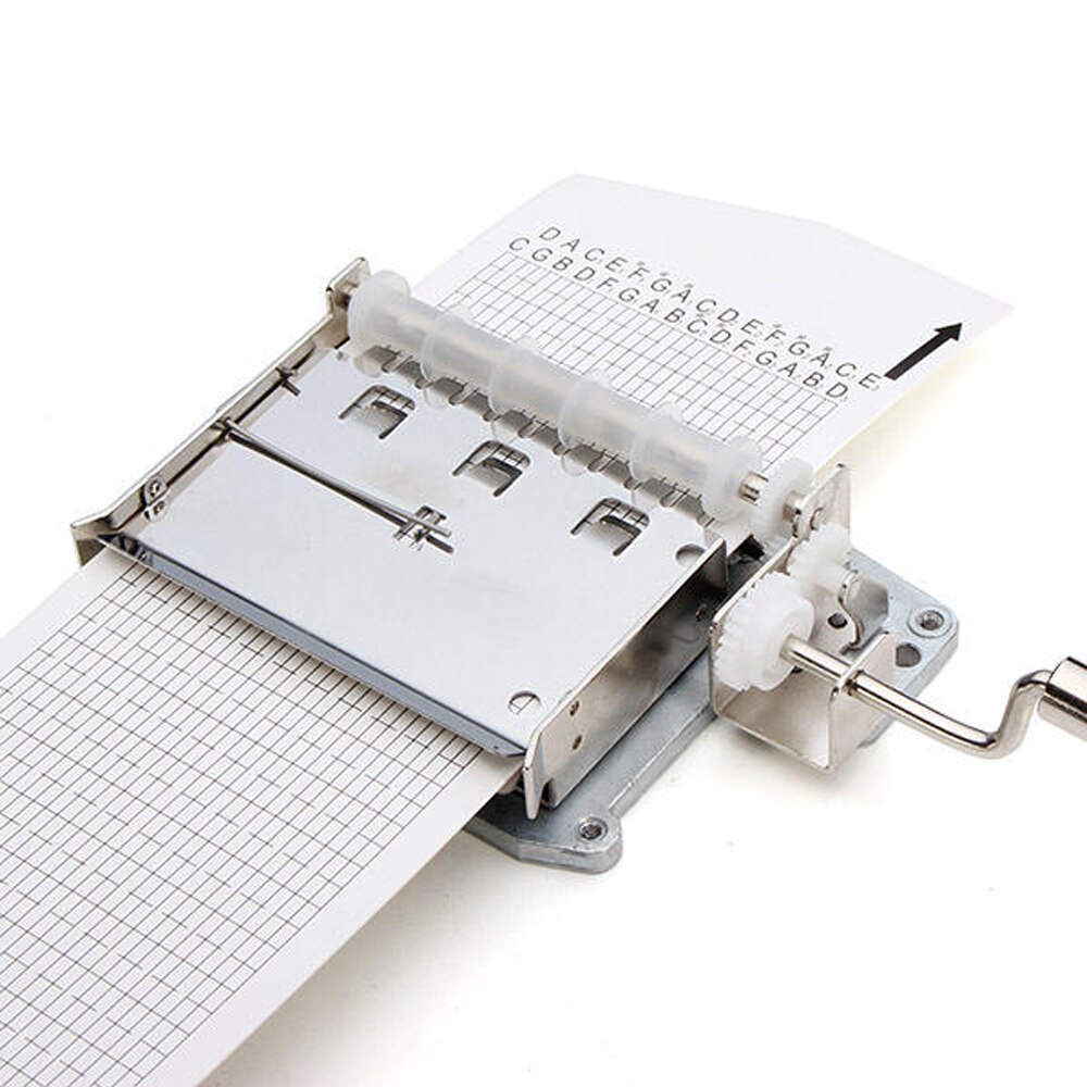 30 fitas de nota mão manivela música mecânica caixa musical com furo perfurador 3 tiras fitas diy caixas de música de madeira