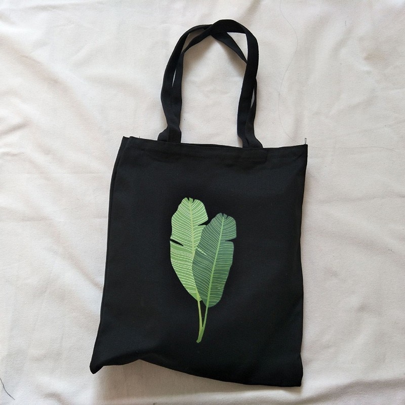 Canvas Tote Tas Voor Vrouwen Vrouwelijke Handtassen Eco Herbruikbare Boodschappentas Student Boek Tassen Dames Casual Shopper Tas zwart