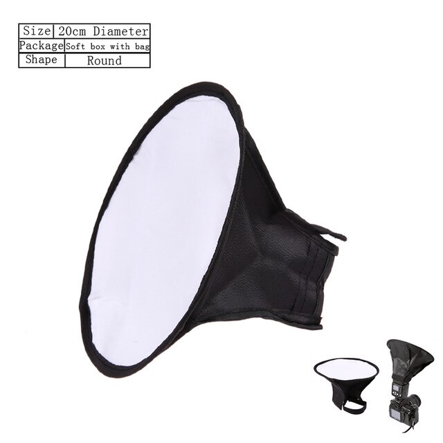 Diffuseur Flash Softbox réflecteur argent Mini diffuseur Photo boîte à lumière douce pour Canon Nikon Sony: C