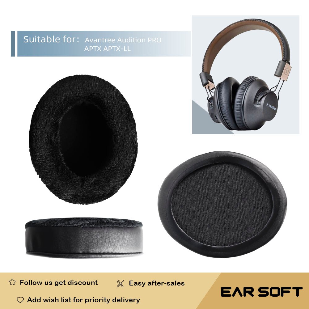 Earsoft Replacement EarPads Cushions for Avantree Audition PRO APTX APTX-LL Headphones Earphones Earmuff Case Sleeve Accessories