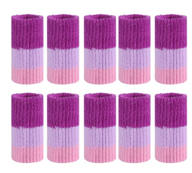 10 stück regenbogen-fingerschutz für basketball und badminton, bequeme, atmungsaktive knöchelschützer für verschiedene sportarten: Lila