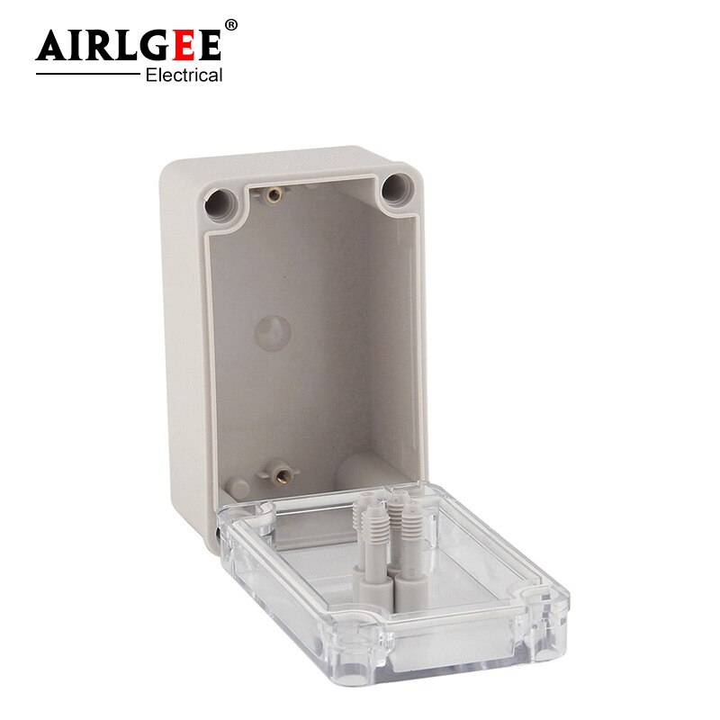 130*80*70mm outdoor plastic waterproof junction box PC transparent cover cable box seal security junction box