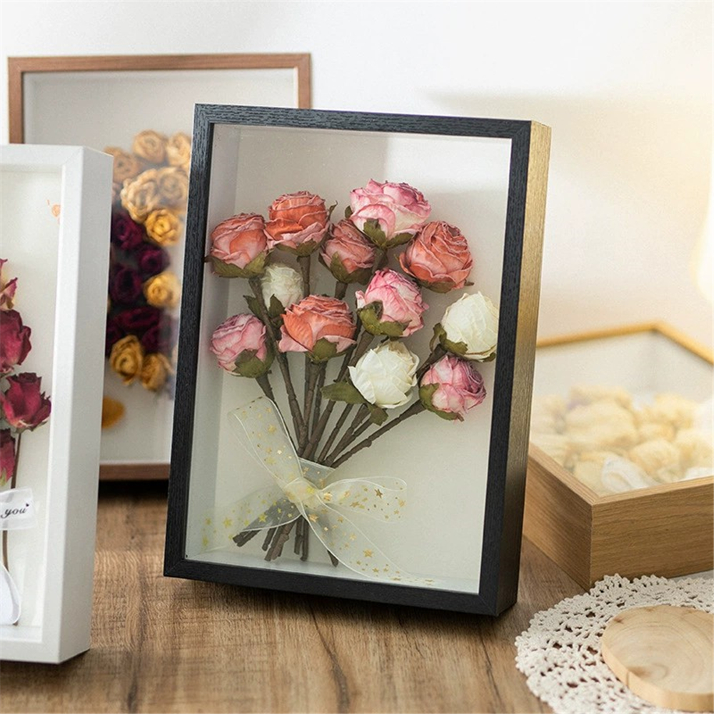 Dried Flower Hollow Frame DIY Photo Frame Shell Conch Moon , Can Put Things You Like Inside, a Birthday Home Decoration
