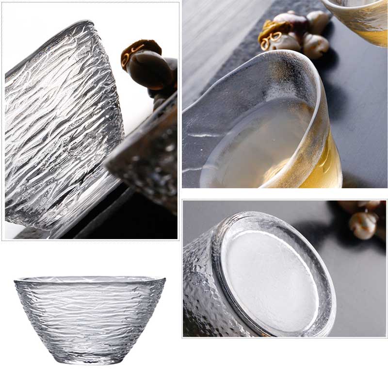 Japanischen Stil transparent Tee Tasse Klar Wärme Beständig Kung Fu Glas Tasse Wasser Blume Tee Schüssel Heimat Küche Büro Getränk