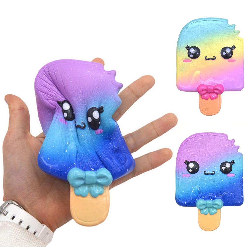 Leuke Kleurrijke Cartoon Ice Lolly Langzaam Stijgende Squeeze Decompressie Grappige Langzaam Stijgende Kids Adult Stress Relief Squeeze Speelgoed Gufts