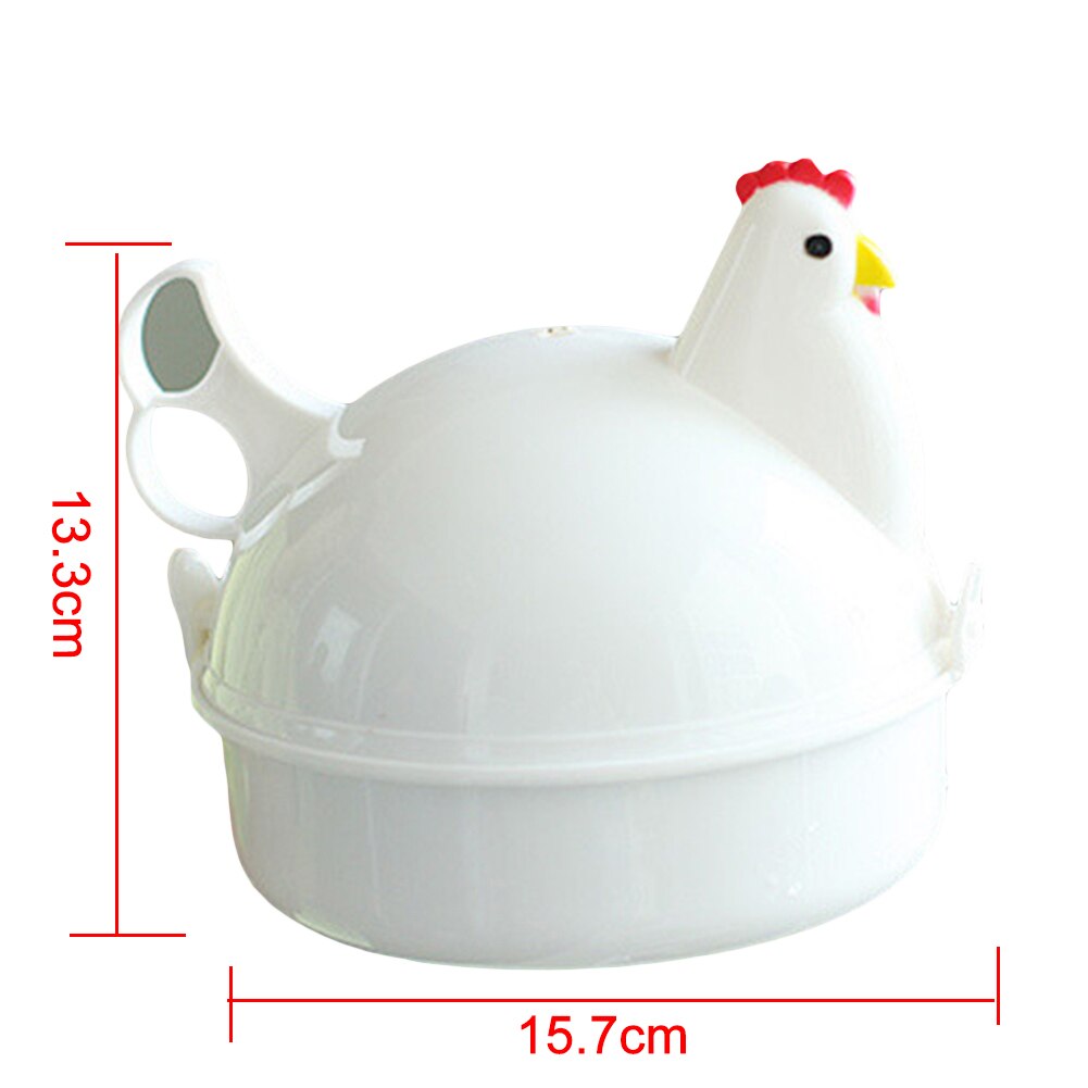 Bærbar kyllingeform 4 æg damper kedel holdbart køkken mikrobølgeovn køkkengrej hjemmekøkkenforsyning komfur madlavningsværktøj 2