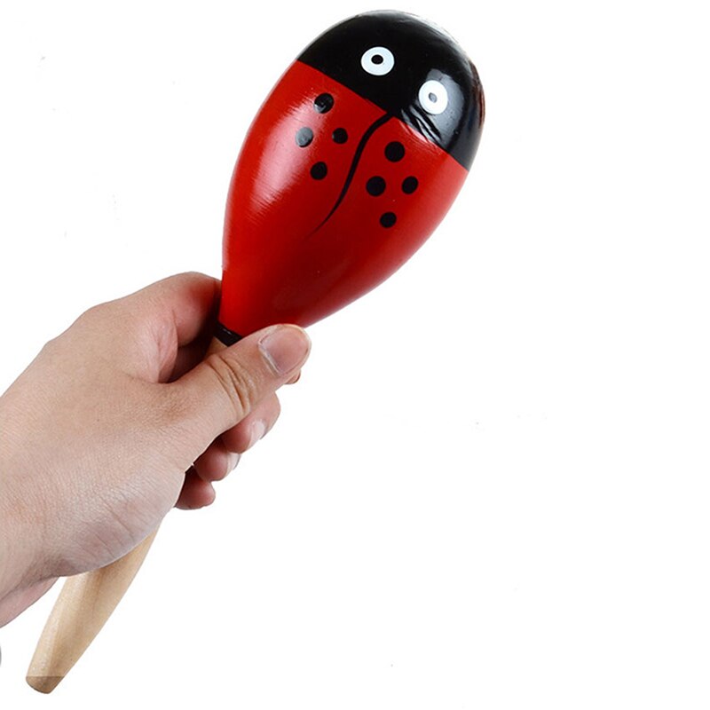 Farbige Holz Sand Hammer Spielzeug Musical Instrument Sand Pädagogisches Hammer Sand Ball Baby Für freundlicher Rassel Spielzeug Spielzeug S2V5