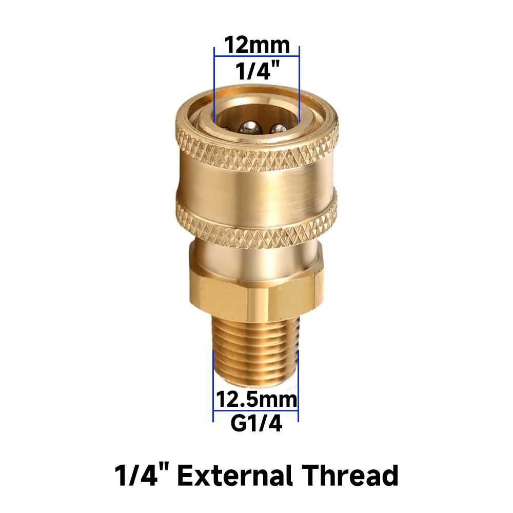 1/4 Inch Pressure Washer Couplers Quick Connect Male Female Connector Fittings Adapters Garden Urban Tool Irrigation Washing: Burgundy