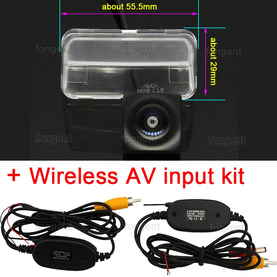 Auto Ccd Fish Eye Backup Achteruitrijcamera Achteruit Inparkeren Camera Voor Peugeot 206 207 307 407 Sedan Toyota Camry Verso Vios: fish eye wireless