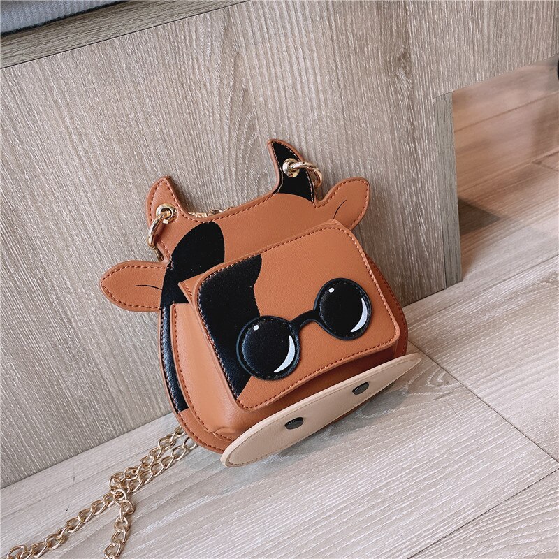 Vrouwen Tas Leuke Koe Vorm Schoudertas Enkele Kleine Keten Crossbody Tas Zomer Grappige Dier Zak
