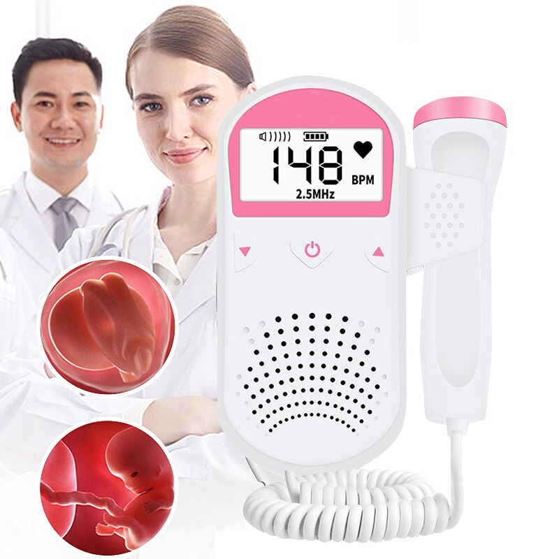 Foetale Doppler Prenatale Sonar Doppler Baby Hartslag Detector Heartbeat Monitor Huishoudelijke Zwangere Vrouwen Handheld