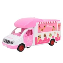 Electric Ice Cream Bar Universal Dining Car Toy Kit DIY Educational Music Projects with Lights Children: Pink