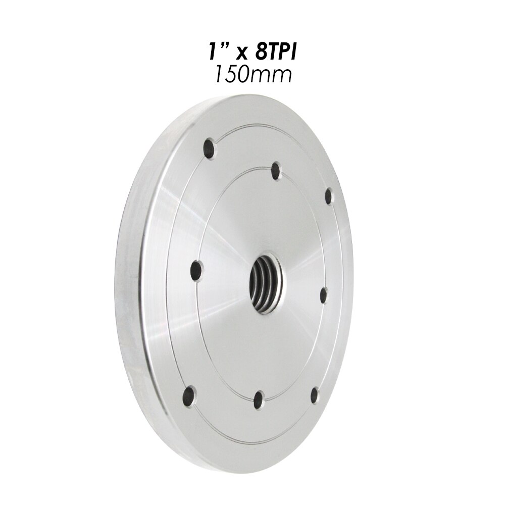 Wood Lathe Face Plate for M33 M18 1 Inch Threaded Woodworking Turning Machine Chuck Flange Faceplate: 150mm 1inchX8TPI