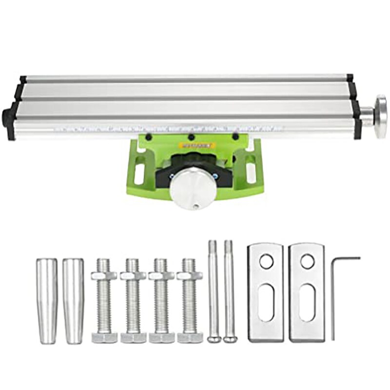 Multi-functional Mini Milling Machine Work Table Vise Portable Compound Bench X-Y 2 Axis Adjustive Cross Slide Table