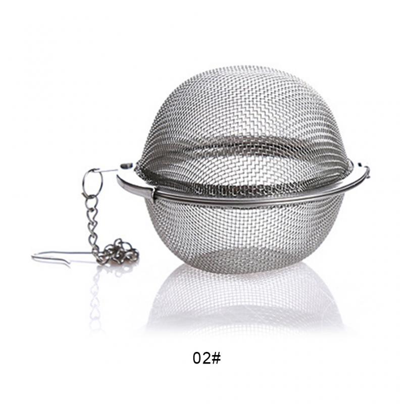 Colador de bola para especias de acero inoxidable, filtro sólido de residuos de especias, coladores de té e infusores de té, bola para especias de cocina para el hogar