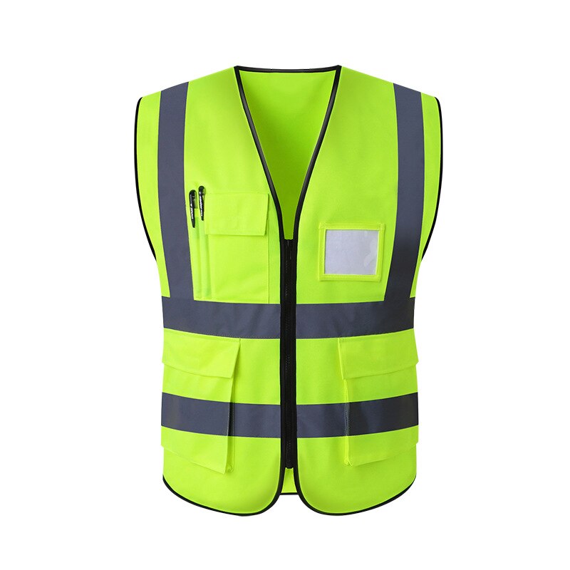 High Visibility Reflective Safety Vest Security Cycling Safety Clothing Work Reflective Vest Multi Pockets Workwear Waistcoa