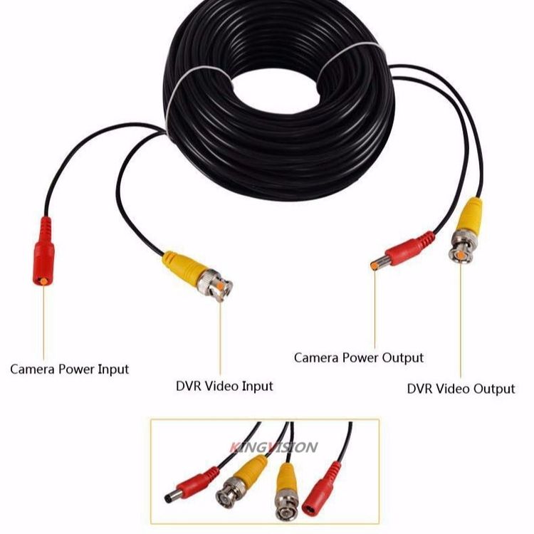 Cables de cámara CCTV de vigilancia, cable de seguridad HD AHD de 5m, 10m, 15m, 20m, 25m, 30m, 50m, todo de cobre BNC + DC 2 en 1, línea extendida