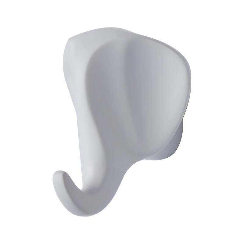 Perchero con cabeza de Animal para el hogar, gancho decorativo para colgar ropa, estante para artículos diversos, montado en la pared, 1 ud.: White   Elephant