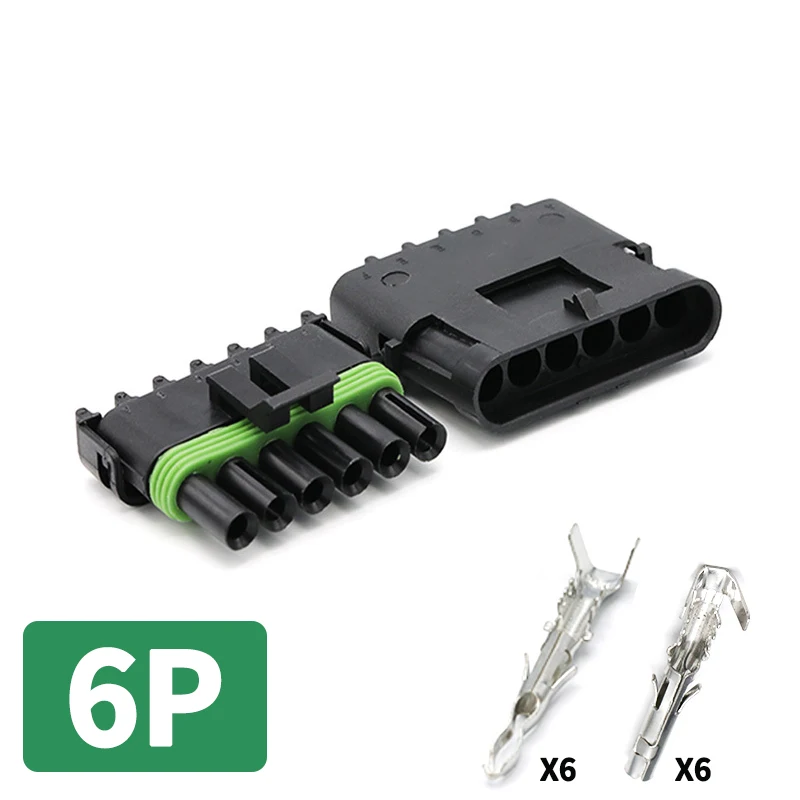 Delphi 2,5 Serie 1/2/3/4/6 Stift Automobil Wasserdichter Steckverbinder Männlich Weiblich Steckdose Anschlusshülle: Braun